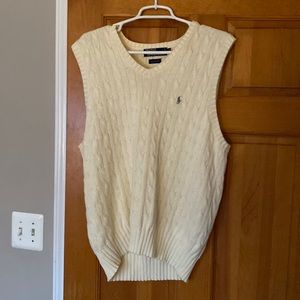 Cable knit sweater vest